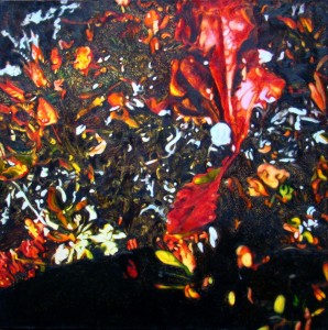 Powder Face Ridge #3, Dulcie Foo Fat, benefiting Esopus Musicalia, oil on canvas, 16 X 16