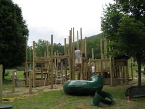 Ellenville Playground Build Week Friday June 12th 2009