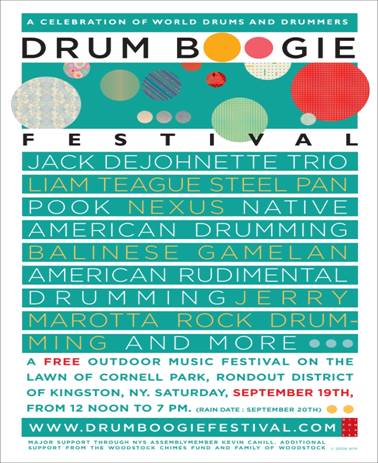 Drum Boogie  Logo and Poster Design by Milton Glaser, Inc.