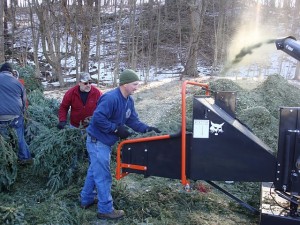 Tree Chipping volunteers