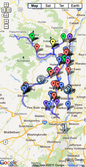 Map  of Food Pantries, Supermarkets & UCAT Bus Routes - click for Interactive Version
