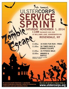Fifth Annual UlsterCorps Service Sprint + Zombie Escape Saturday November 1, 2014