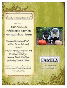 Family of Woodstock Adolescent Services Thanksgiving Dinner