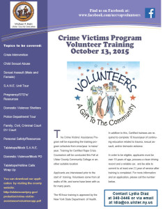 Crime Victims Volunteer Training 