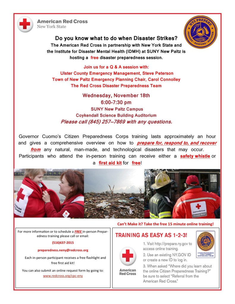 IDMH and the Red Cross for our Community Preparedness event 