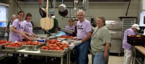 Volunteers helping with Farm to Food Pantry Processing as part of the United Way Day of Caring, Sept 14th, 2016