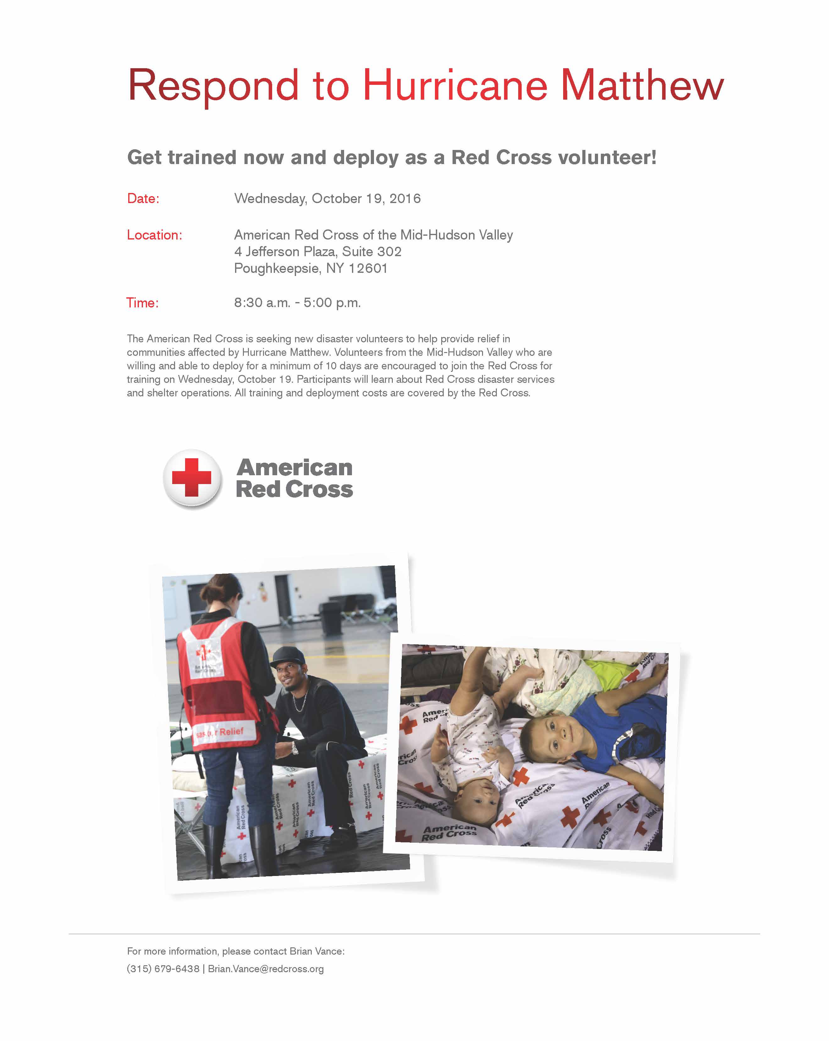 Red Cross Volunteer Training to respond to Hurricane Matthew – UlsterCorps