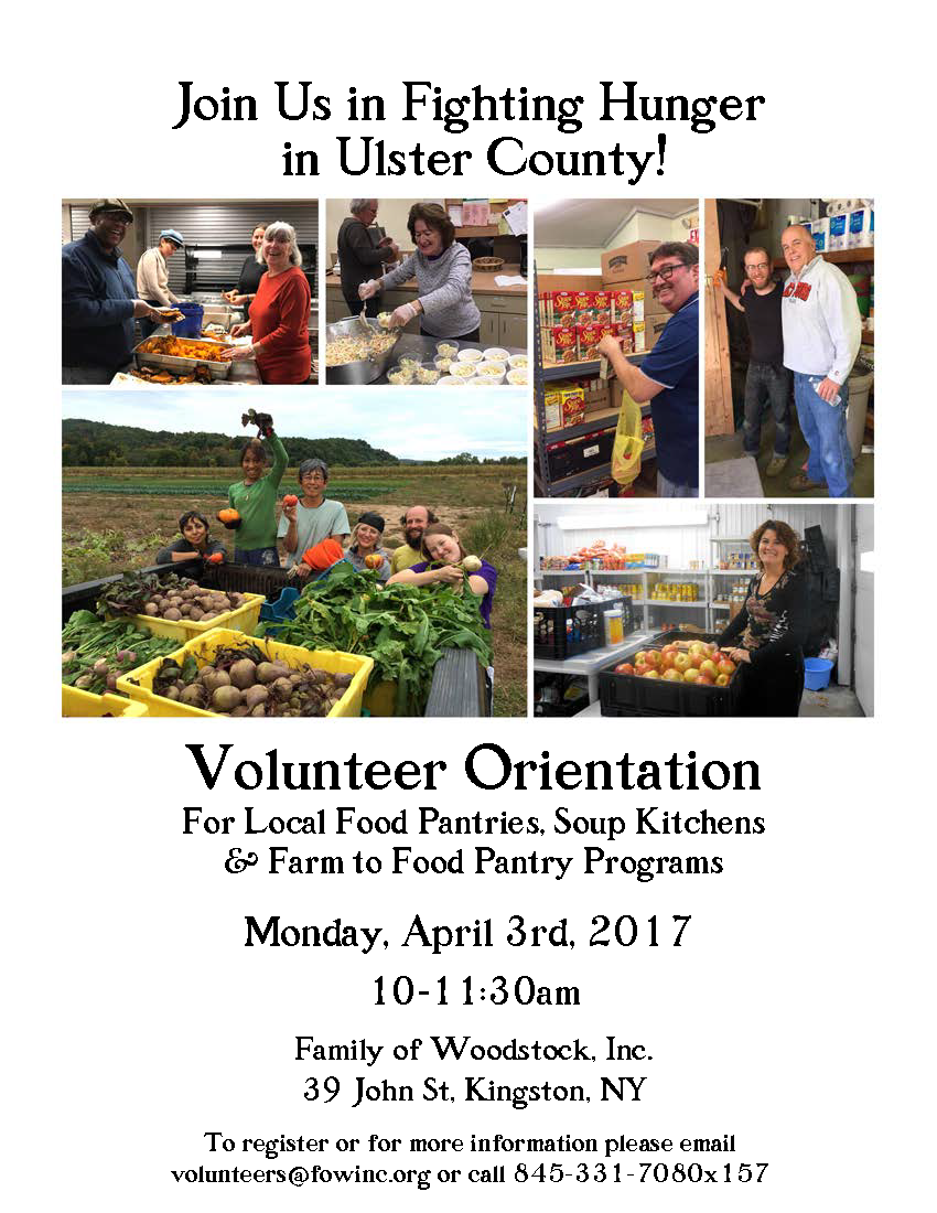 Volunteer Orientation for local Hunger Relief Programs