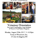 Volunteer Orientation for local hunger relief programs