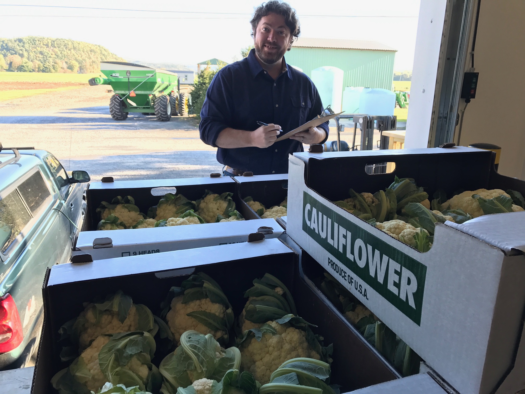 Farm to Food Pantry Cauliflower Processing