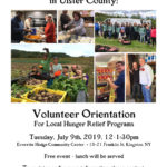 Volunteer Orientation for Local Hunger Relief Organizations