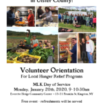MLK Day of Service Volunteer Orientation for local hunger relief programs