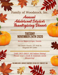 Family of Woodstock Adolescent Services Thanksgiving Dinner